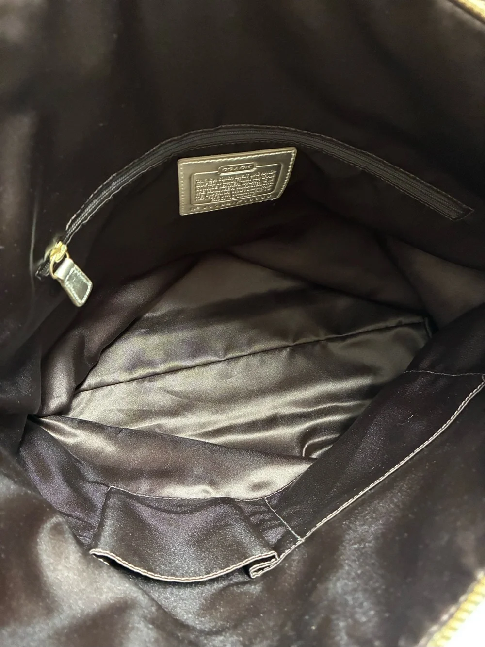 Coach Laura metallic gold leather tote